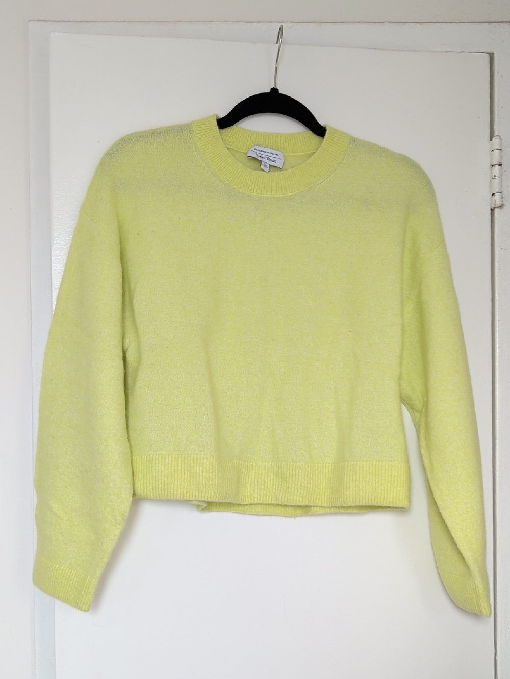 & Other Stories Stockholm Atelier Neon Yellow Green Alpaca Sweater Size XS